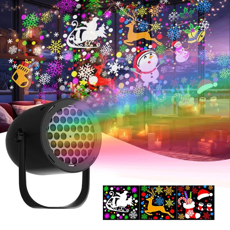 Joytutus LED Christmas Projection Lamp 5V/1A with 16 Patterns USB Powered for Home & Car Use Dynamic Stage Projector for Holiday Party Atmosphere - ModoCoveDesign