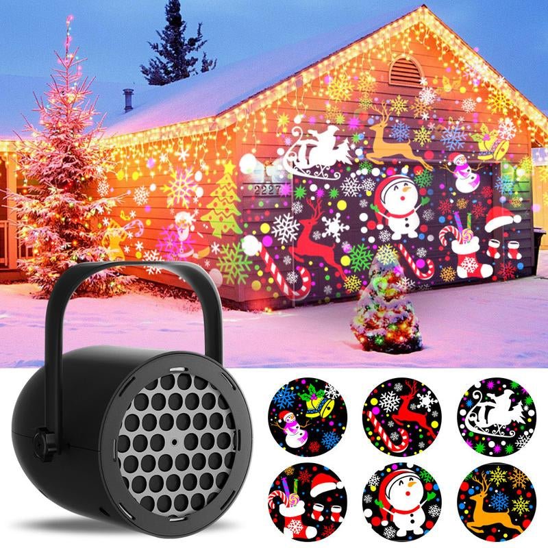 Joytutus LED Christmas Projection Lamp 5V/1A with 16 Patterns USB Powered for Home & Car Use Dynamic Stage Projector for Holiday Party Atmosphere - ModoCoveDesign